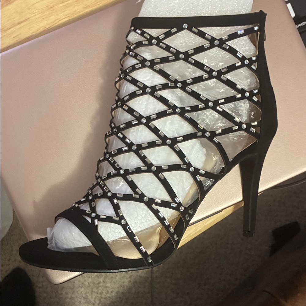 Elegant Black Strappy Heels